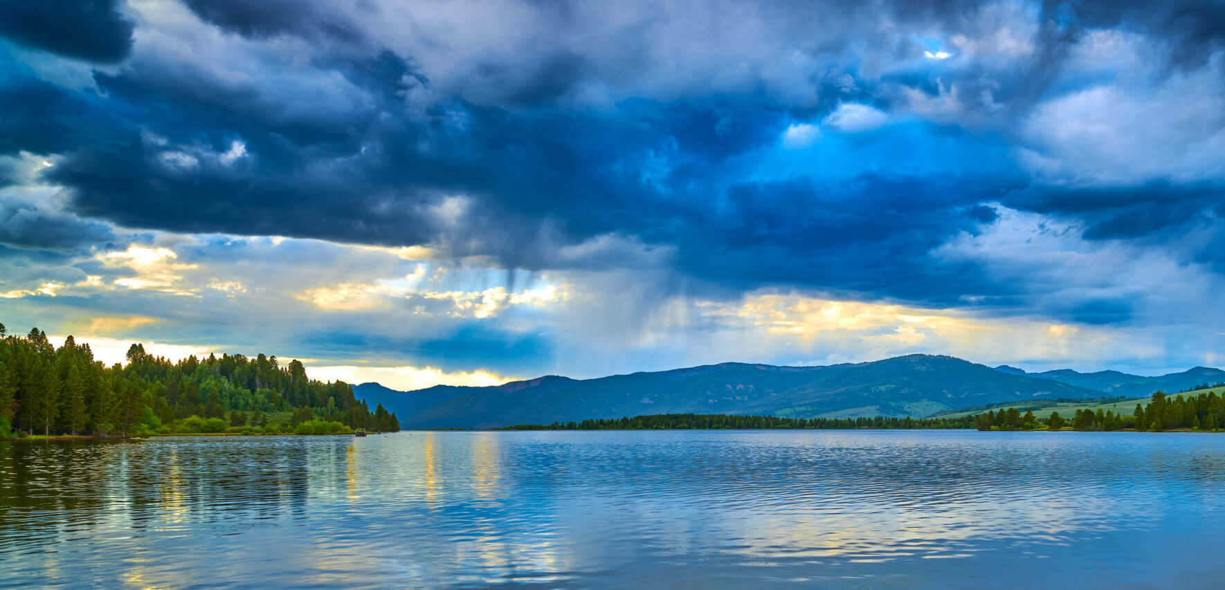 Storm clouds along Hebgen Lake.